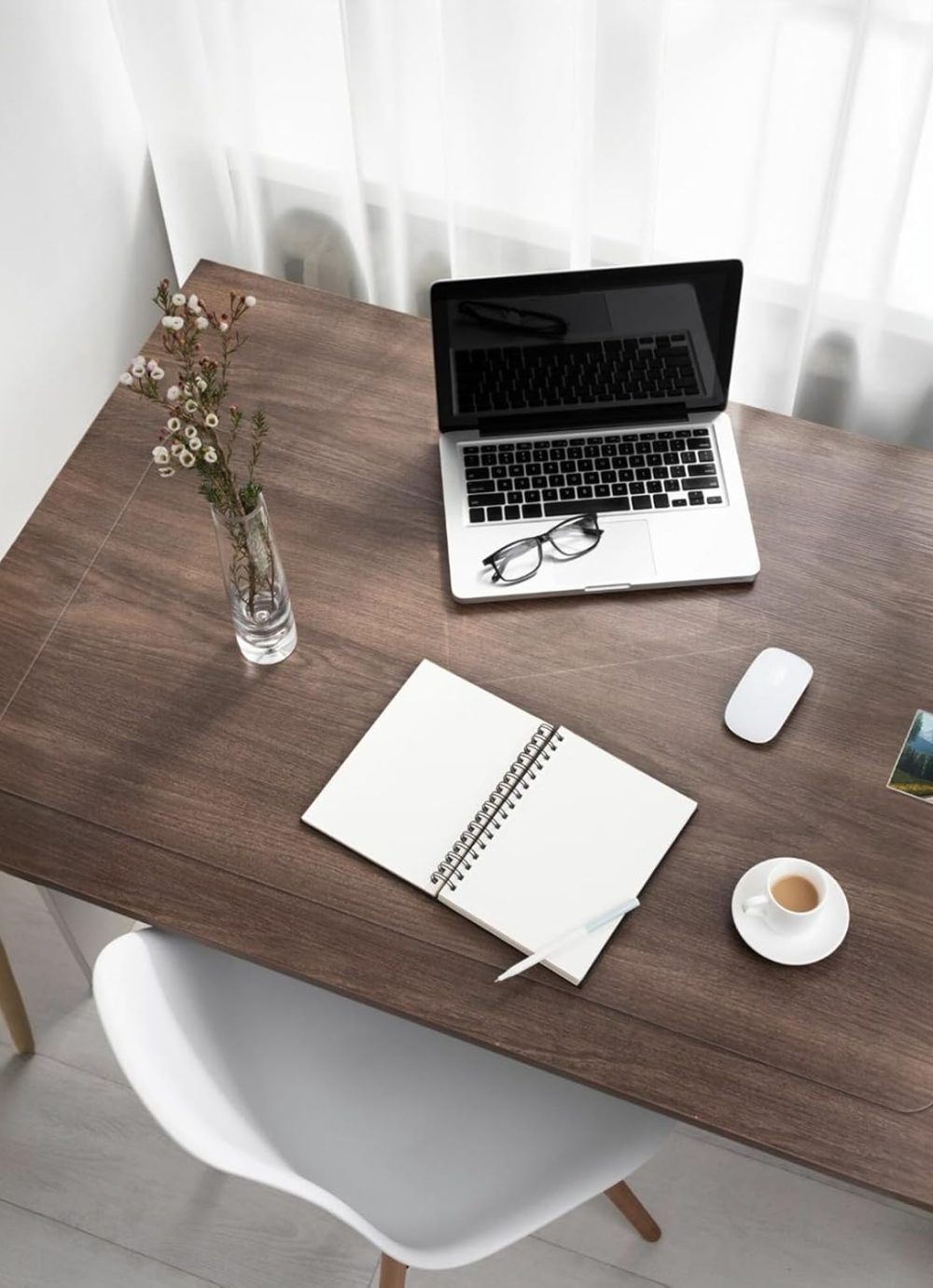 Clear Desk Mat, Desk Protector, Waterproof and Heat-Resistant PVC Round Edge Desk Pad with Non-Slip Backing, Suitable for Home and Office Multifunction Desk Mat, 16.93 x 23.62 Inches - Image 2