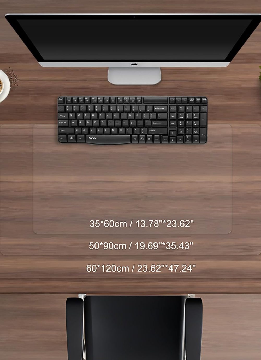 Clear Desk Mat, Desk Protector, Waterproof and Heat-Resistant PVC Round Edge Desk Pad with Non-Slip Backing, Suitable for Home and Office Multifunction Desk Mat, 16.93 x 23.62 Inches - Image 8