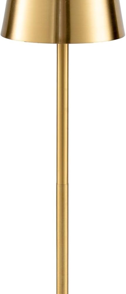 Portable Rechargeable Table Lamp 3-Color Stepless Dimmable Touch Control, Cordless Light w/5000mAh Battery Operated Light,for Bedroom/Bathroom/Living Room/Office/Restaurant/Patio/Nursery (Gold)